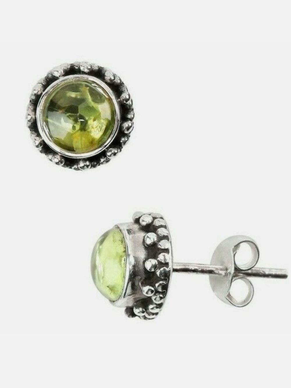 Silpada Peridot Green & Sterling Silver Stud Earrings